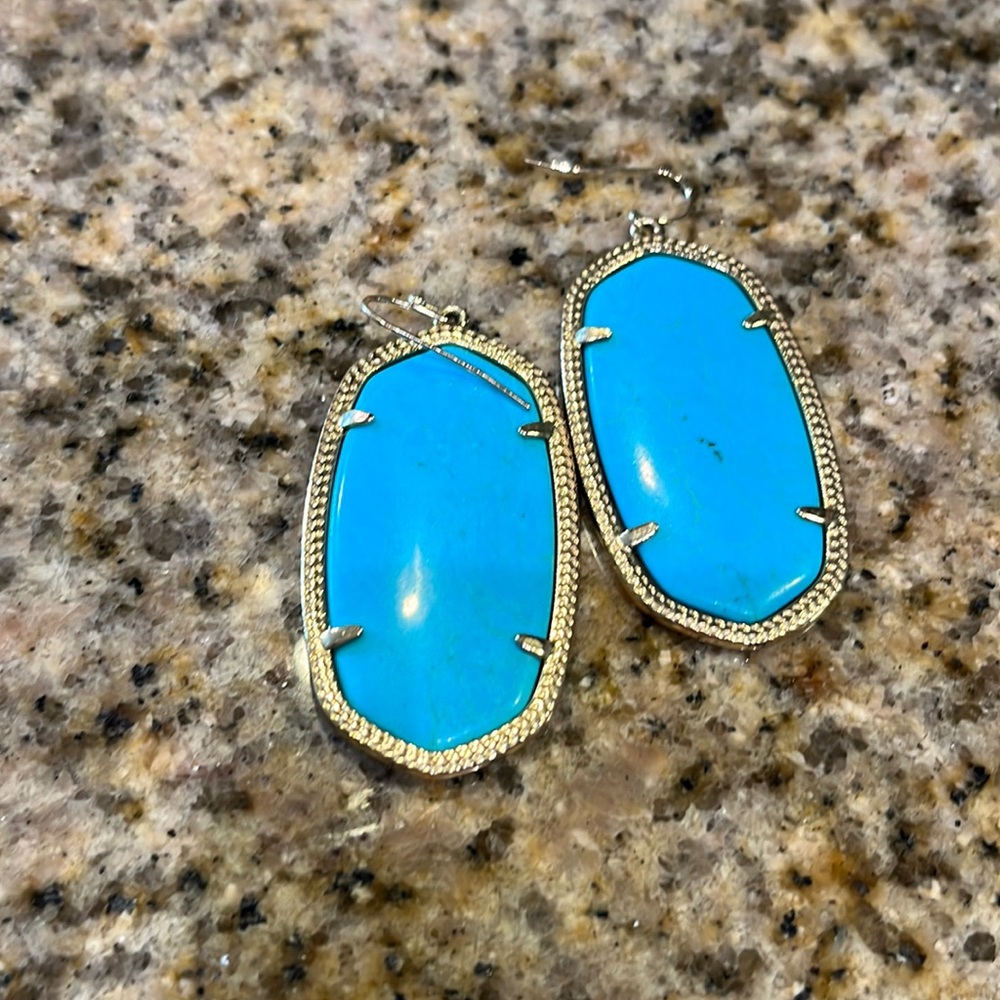 Kendra Scott earrings in turquoise